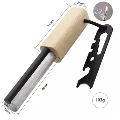 Origin Outdoors Firesteel Κροταλιστικός Σταθμός 2 σε 1, καφέ