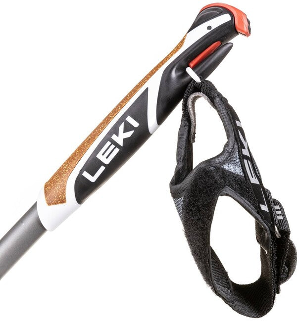 LEKI Spin Shark SL Ραβδοί Nordic Walking, Ασημί-γκρι-Σκούρο Ανθρακί-Λαιμ, 100 - 130 cm