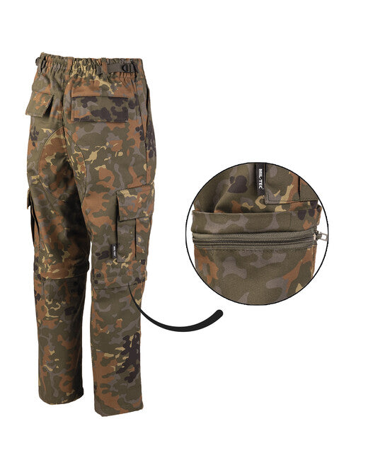 Mil-Tec BDU ZIP-OFF Παντελόνι US Παιδικό Flecktarn