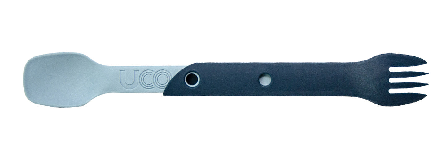 UCO Switch Εκτατό Nylon Σετ Κουταλοπήρουνας Spork με Κλιπ Στερέωσης και Θήκη Πήρας, stoneblue