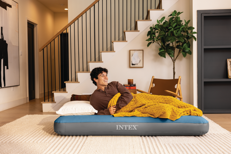 Intex Prestige Downy Queen Φουσκωτό Κρεβάτι με Επαναφορτιζόμενη Αντλία