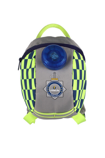 LittleLife Σακίδιο Πλάτης Emergency για Μωρά Police, 2 L με Αναβοσβήνον Φως