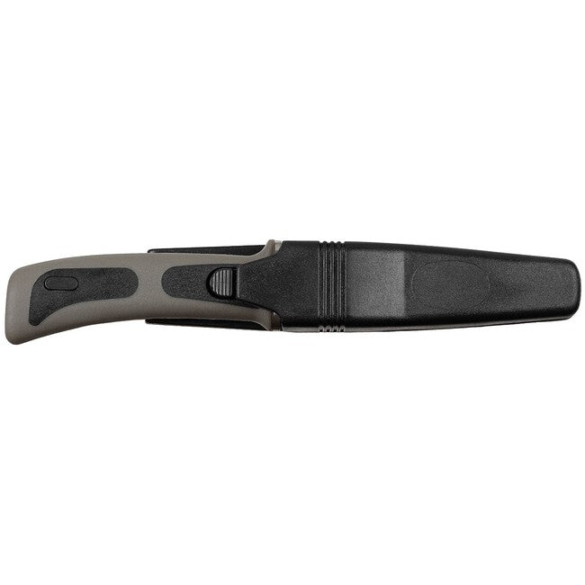Fox Outdoor Μαχαίρι Κατάδυσης, Μαύρο, Λαστιχένια Λαβή, με Θήκη