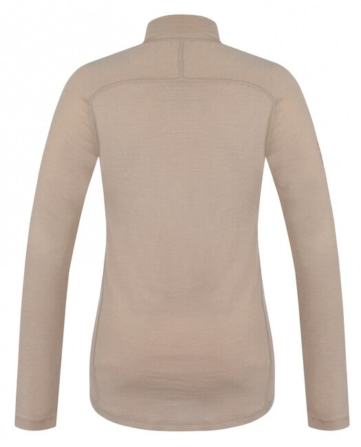 HUSKY Merow Zip θερμικό t-shirt γυναικείο με φερμουάρ, μπεζ