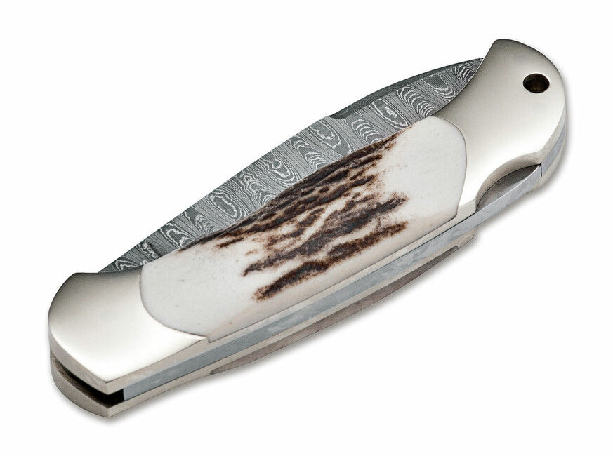 BÖKER® Junior Scout Spearpoint Θήκη Μαχαιριού 7 cm, Δαμασκηνό, Κέρατο