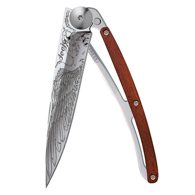 Deejo Tattoo Mirror Μαχαίρι Πτυσσόμενο Coralwood Eagle