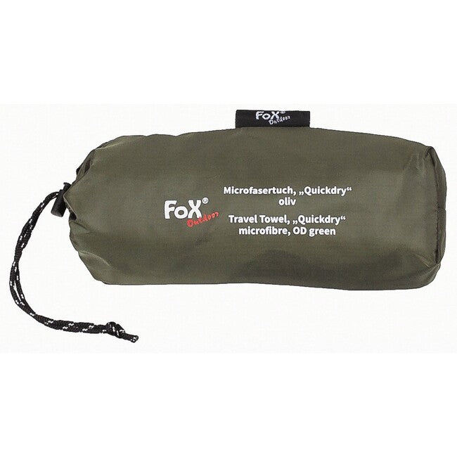 Fox Outdoor "Quickdry" Πετσέτα Ταξιδίου Μικροΐνα, OD zelená, cca 130 x 80 cm