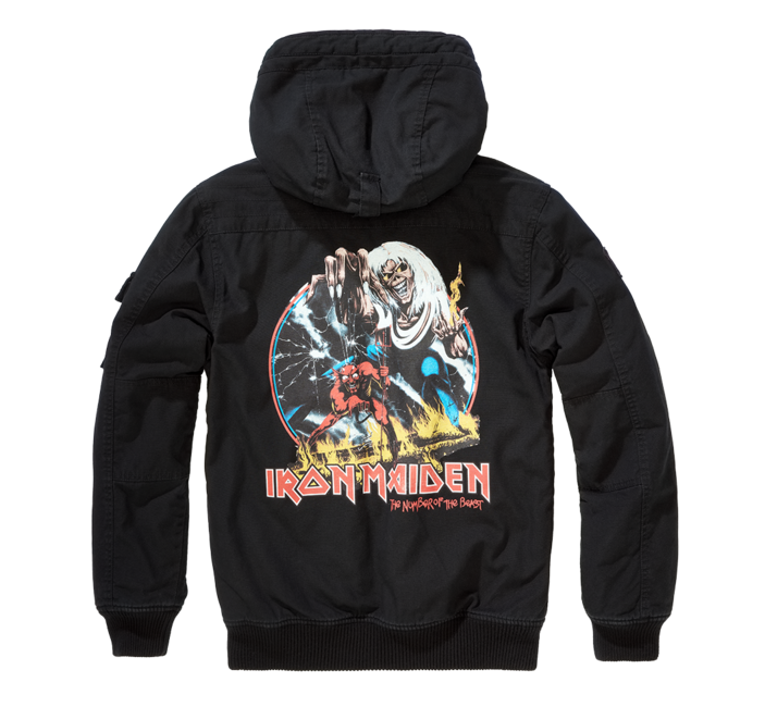 Brandit Iron Maiden Bronx μπουφάν, μαύρο