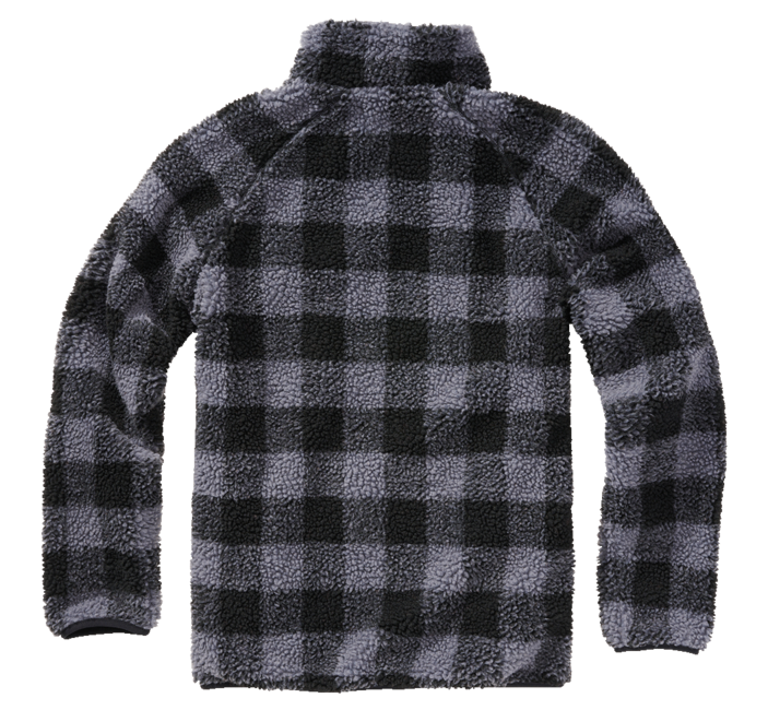 Brandit Teddyfleece Troyer Fleece Μπουφάν, μαύρο/γκρι