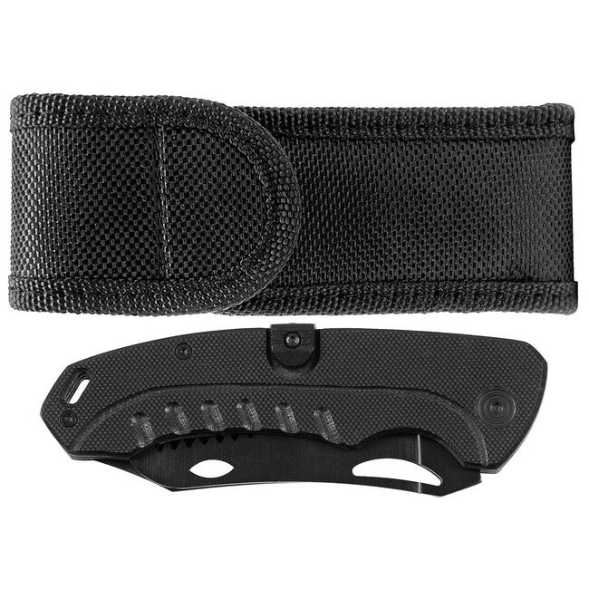 Fox Outdoor Jack Μαχαίρι Μονόχειρο 2 σε 1, Μαύρο, Λαβή G10