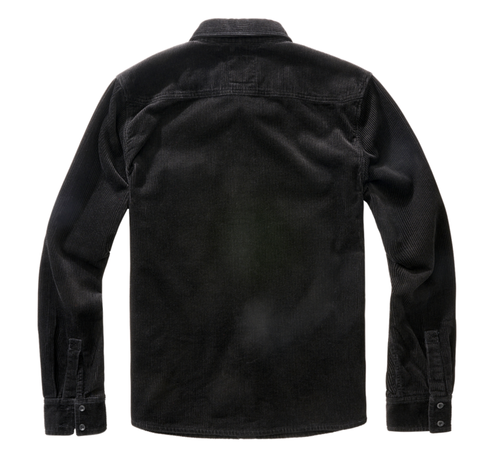 Brandit Classic Corduroy Πουκάμισο με Μακριά Μανίκια, Μαύρο
