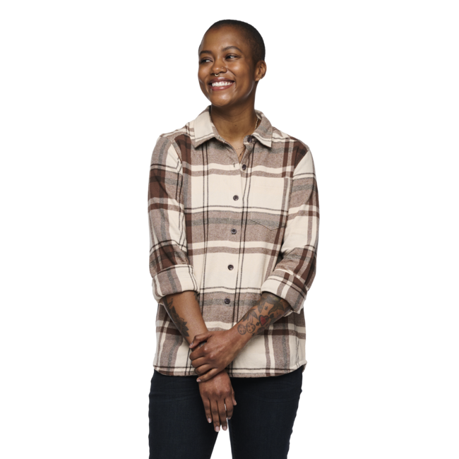Black Diamond Project Flannel Φανελένιο Πουκάμισο γυναικείο, chalk pink-walnut plaid