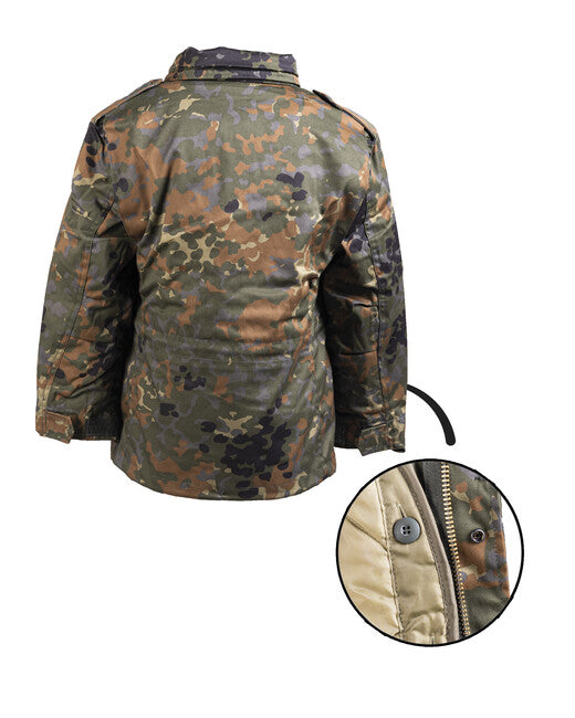 Mil-Tec M65 Μπουφάν US Παιδικό με Επένδυση, Flecktarn
