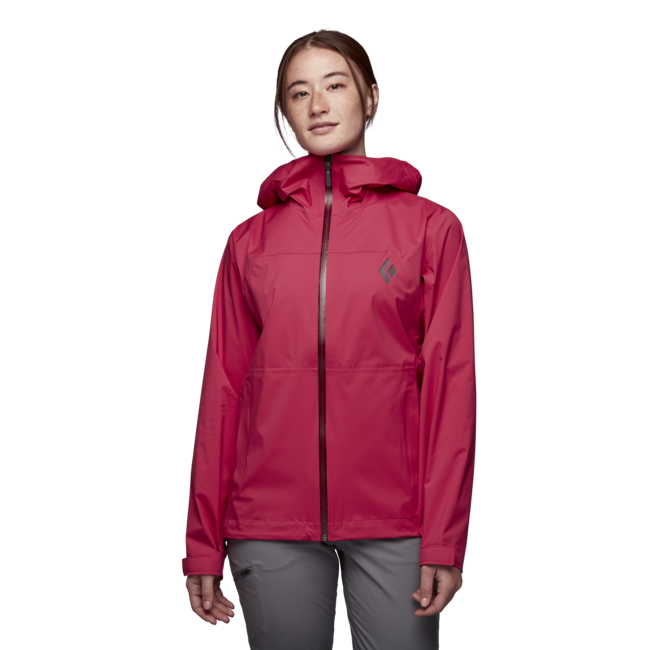 Black Diamond Stormline Stretch Rain Shell αδιάβροχο μπουφάν γυναικείο, pomegranate