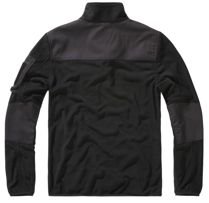 Brandit Ripstop Fleece Φούτερ με Φερμουάρ, μαύρο