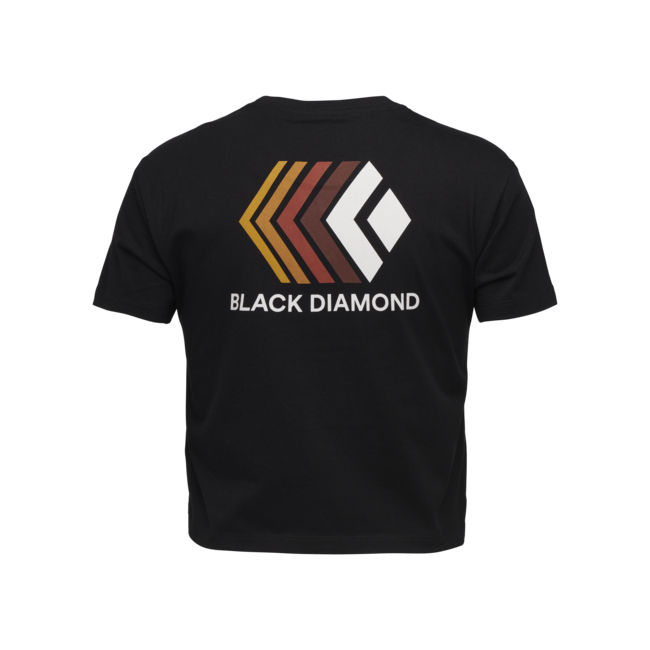 Black Diamond Faded μπλουζάκι crop γυναικείο με κοντό μανίκι, μαύρο