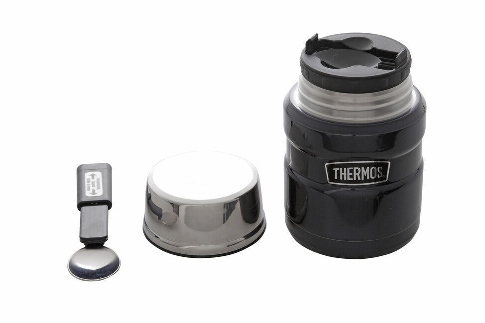Thermos King Δοχείο Φαγητού με Κουτάλι, Σκούρο Μπλε, 0,47 L