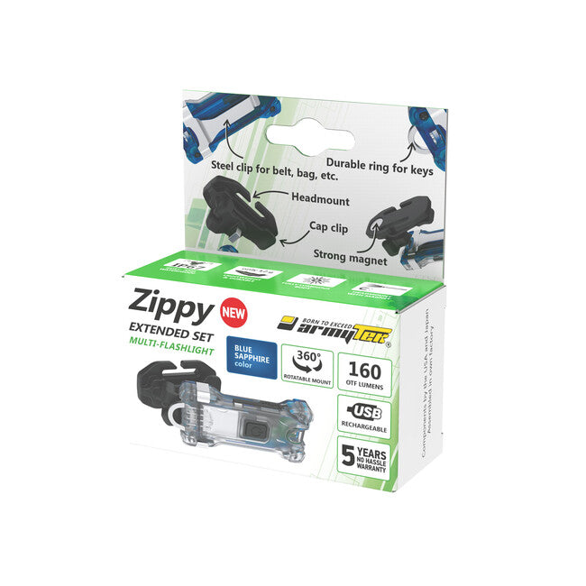 ArmyTek Zippy WR ES Portable Light Set, Blue