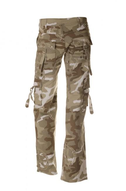 O&T Olivia Παντελόνι Γυναικείο, Camo Ανοιχτό Καφέ