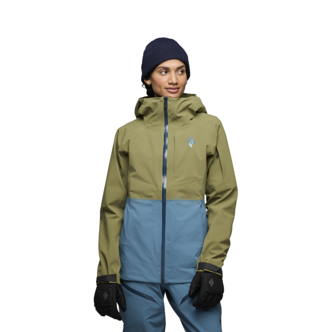 Black Diamond Recon Stretch Ski Shell Μπουφάν Σκι Γυναικείο, crag green-creek blue
