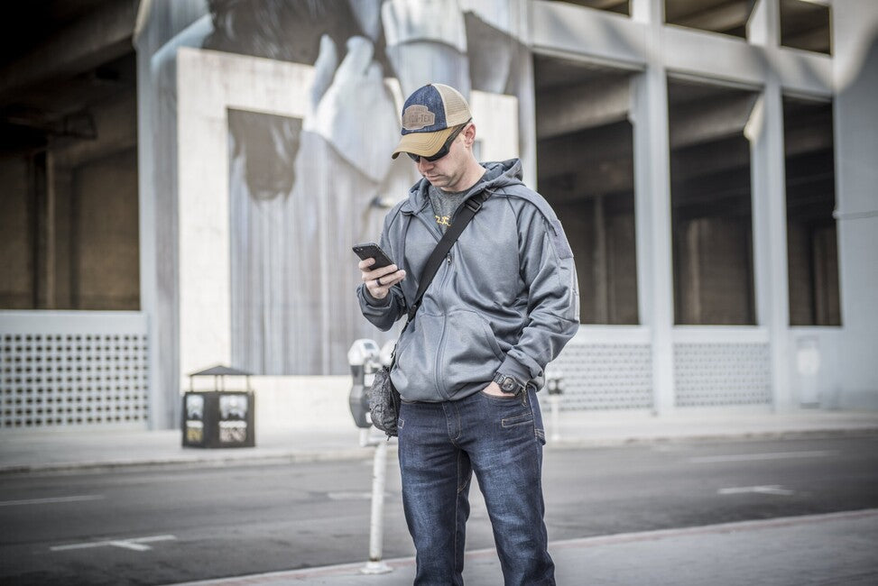 Helikon-Tex URBAN TACTICAL HOODIE Φούτερ FullZip, Melange Black-Grey