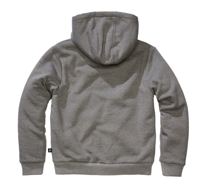 Brandit Sweatjacket Φούτερ Ανδρικό με Ζεστή Επένδυση Teddylining, Σκούρο Γκρι Melange