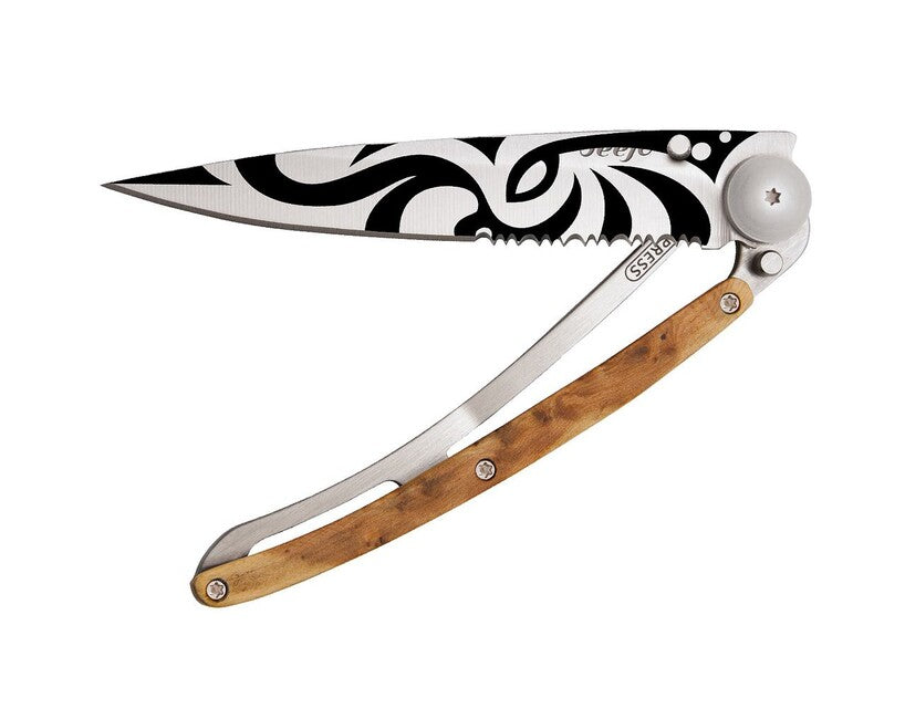 Deejo Serration Αναδιπλούμενο Μαχαίρι juniper Tribal