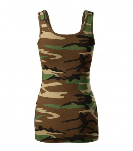 Malfini Camouflage αμάνικο μπλουζάκι γυναικείο 180g/m2, καφέ