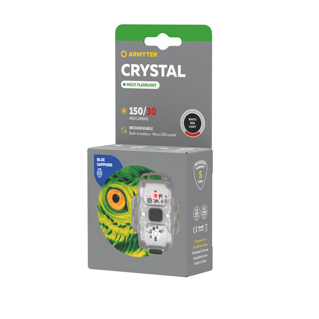 ArmyTek Crystal Μπλε φακός LED φορητός F07001B, μπλε, διάφανο