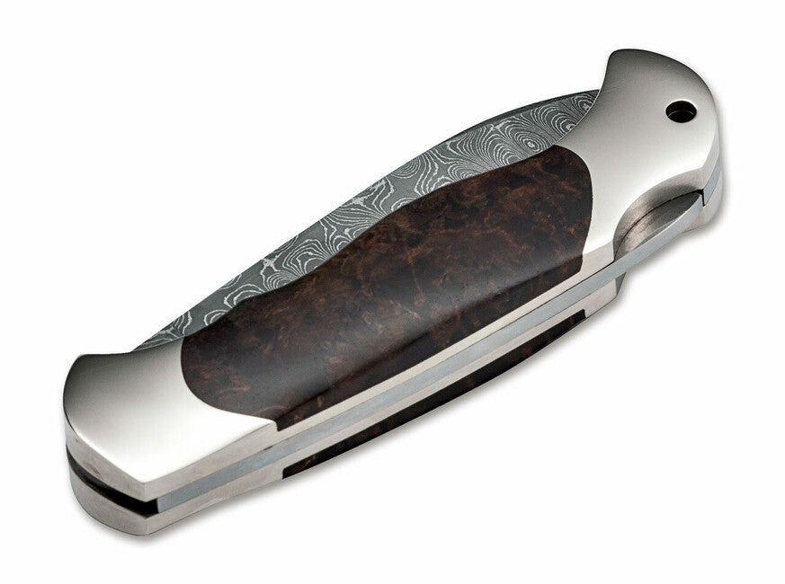 BÖKER® Scout Spearpoint Μαχαίρι Τσέπης δαμασκό, 7,9 cm, ξύλο σημύδας