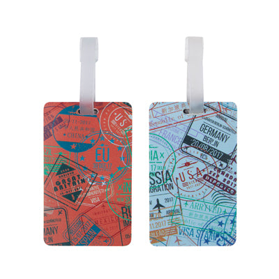 Travelon Passport stamps σετ ετικετών αποσκευών, 2 τεμάχια