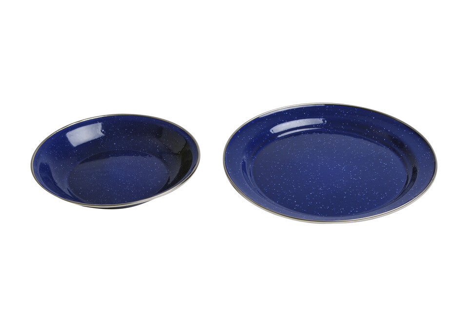 Origin Outdoors Σμαλτωτό Πιάτο Επίπεδο, Μπλε, 26 cm