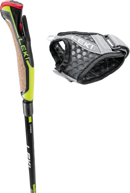 LEKI Speed Pacer Vario Μπατόν Nordic Walking, ανοιχτό γκρι-μαύρο-φθορίζων κίτρινο