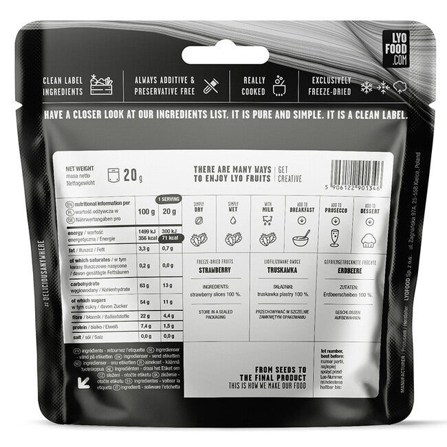 LYOfood Φράουλες 370g