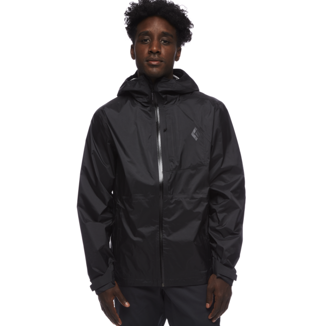 Black Diamond Treeline Rain Shell αδιάβροχο μπουφάν ανδρικό, μαύρο