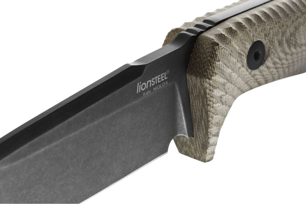 Lionsteel T5B Μαχαίρι Μεσαίου Μήκους με Λαβή Canvas Micarta CVG, Πράσινο