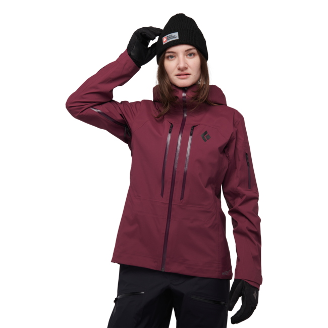 Black Diamond Recon Lt Stretch Shell Μπουφάν Σκι Γυναικείο, blackberry