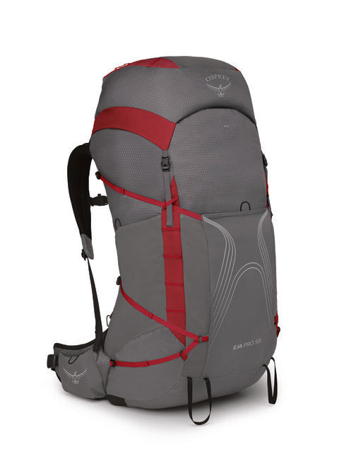 OSPREY EJA PRO 55 σακίδιο πλάτης trekking, dale grey/poinsettia red