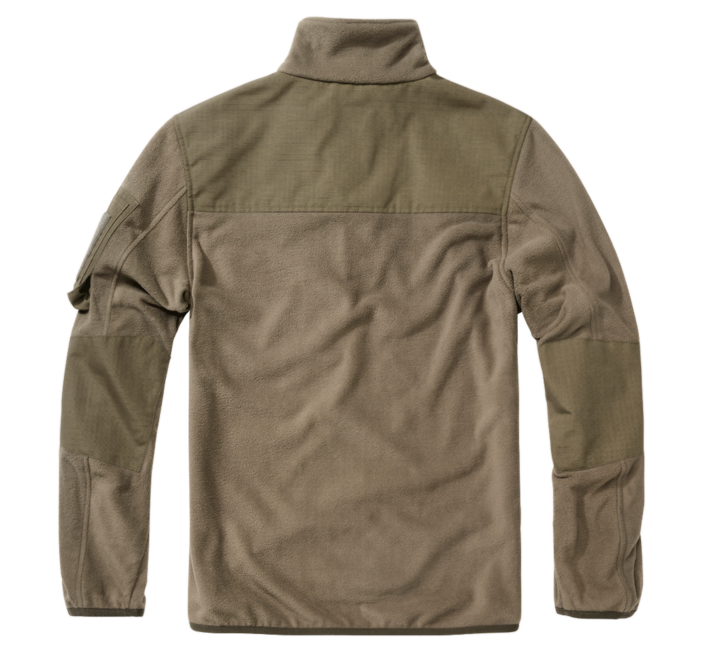 Brandit Φούτερ Fleece με Φερμουάρ Ripstop, λαδί