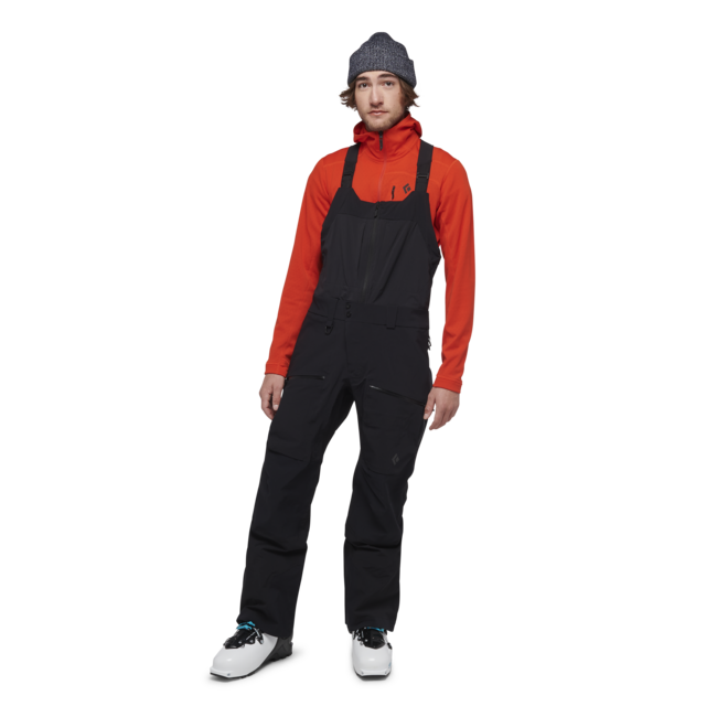 Black Diamond Recon Stretch Pro Bibs παντελόνι ανδρικό με τράκες, μαύρο