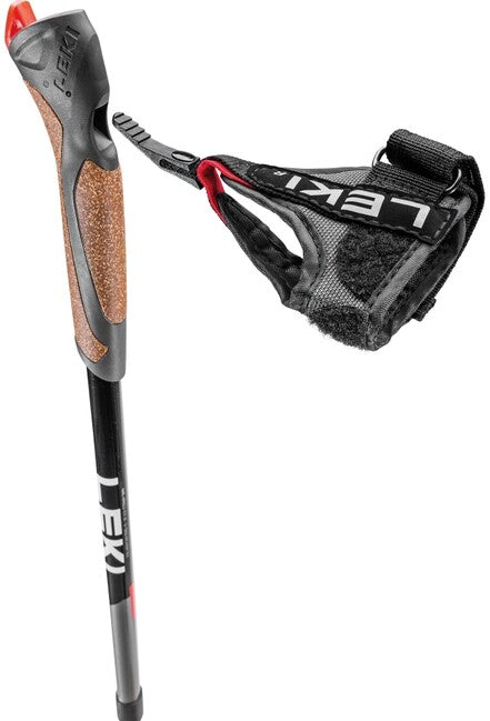 LEKI Spin Ράβδοι Nordic Walking, μαύρο-ασημί γκρι-λευκό, 100 - 130 cm