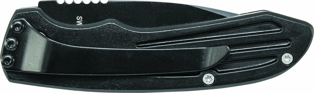S&W Extreme Ops Αυτόματο Τακτικό Μαχαίρι 6,4 cm, μαύρο, αλουμίνιο