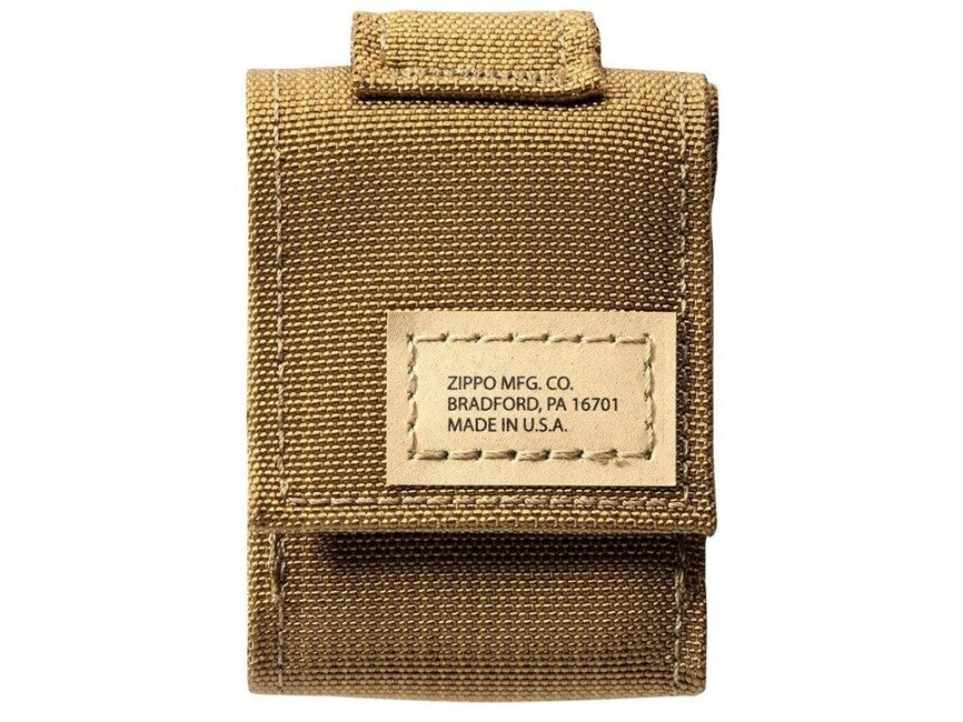 Zippo Black Crackle σετ τακτική θήκη + αναπτήρας, καφέ