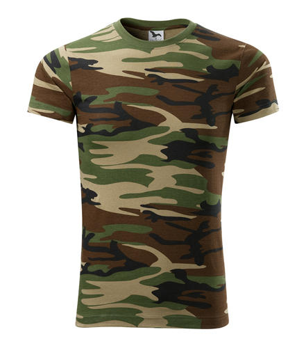 Malfini Camouflage μπλουζάκι με κοντά μανίκια 160g/m2, καφέ