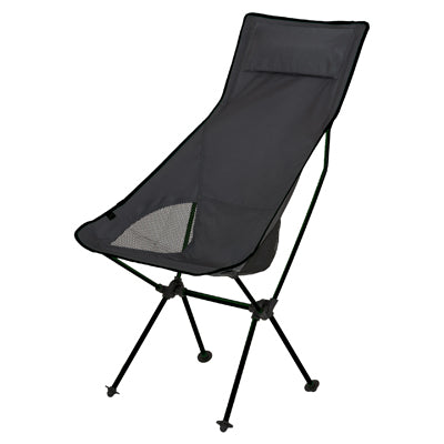 BasicNature Ultralight High Rest Καρέκλα Ταξιδίου, Μαύρο