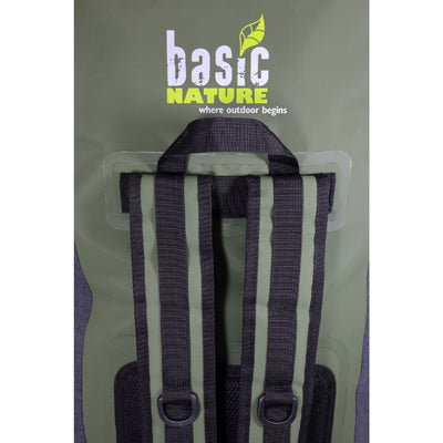 BasicNature Αδιάβροχη Τσάντα 90 L, γκρι-πράσινο
