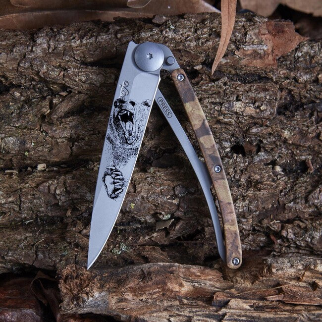 Deejo Tattoo Μαχαίρι Πτυσσόμενο Camo Grizzly