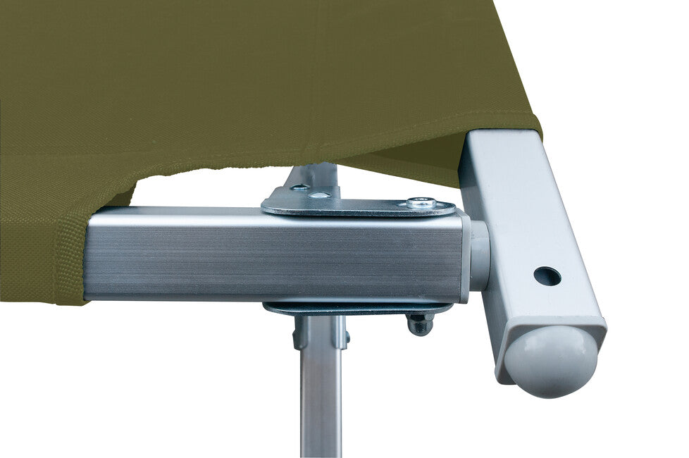 BasicNature Alu-Campbed Φορητό Κρεβάτι Κάμπινγκ, Λαδί, 210 cm
