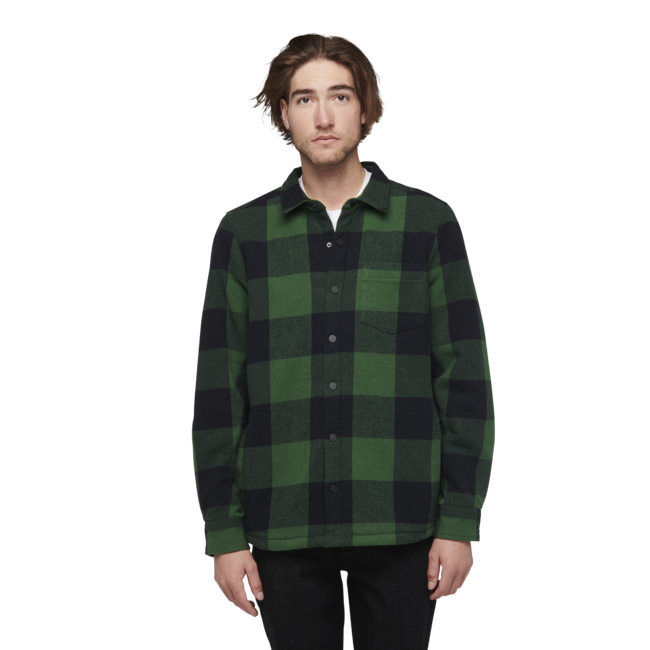 Black Diamond Project Lined Flannel φανελένιο πουκάμισο ανδρικό, palm green-black plaid