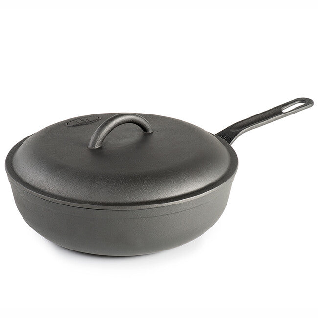 GSI Outdoors Guidecast Τηγάνι Βαθύ Χυτοσίδηρο με Καπάκι Frying Deep, 254 mm